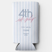 ブルーストライプモダンパーティー7月4日 スリム缶クーラー (正面)