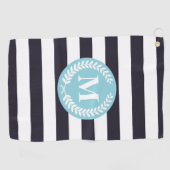 ブルーストライプリースローレル ゴルフタオル (横)