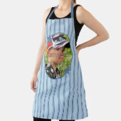 ブルーストライプ写真テンプレート エプロン (インサイチュ)