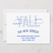 ブルーストライプ引越しのお知らせ 招待状 (正面)