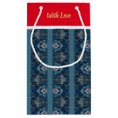 ブルーストライプ抱き枕ラブ詩人Adiela Akoo スモールペーパーバッグ (裏面)