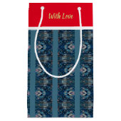 ブルーストライプ抱き枕ラブ詩人Adiela Akoo スモールペーパーバッグ (正面)