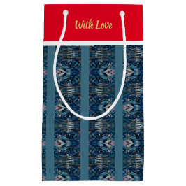 ブルーストライプ抱き枕ラブ詩人Adiela Akoo スモールペーパーバッグ