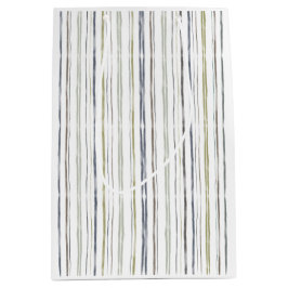 ブルーストライプ水彩抱き枕 ミディアムペーパーバッグ