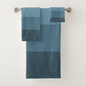 ブルーストライプ海クールカラーシックデザイナー バスタオルセット (インサイチュ)