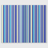 ブルーストライプ紙 ラッピングペーパー (フラット)