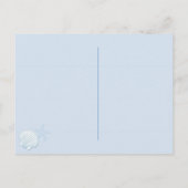 ブルーストライプ航海のウエディング日付の保存 案内ポストカード (裏面)