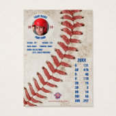 ブルーストライプ野球トレーディングカーカスタムド – Stats (裏面)