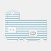 ブルーストライプ金ゴールドエレガントファースト聖餐式 フェイバーボックス (折り畳みなし)