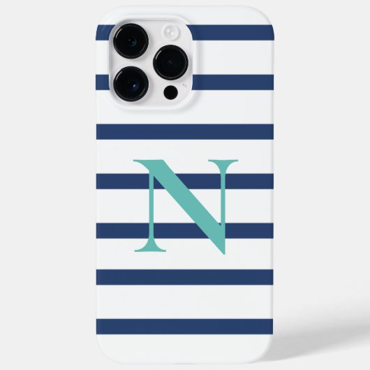 ブルーストライプ オーダーメイド Case-Mate iPhoneケース (裏面)