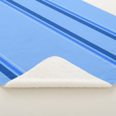 ブルーストライプ シェルパ ブランケット (3/4)