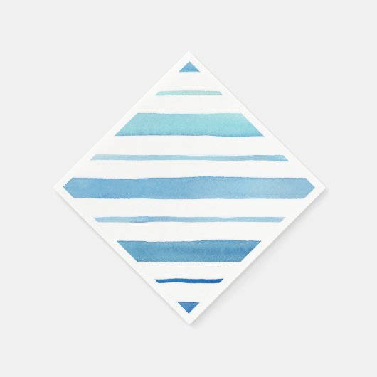 ブルーストライプ スタンダードカクテルナプキン (角)