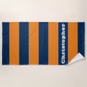 ブルーストライプ ビーチタオル (正面)