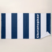 ブルーストライプ ビーチタオル (正面)