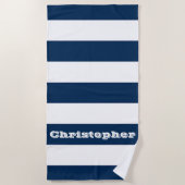 ブルーストライプ ビーチタオル (正面)