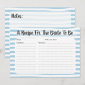 ブルーストライプ ブライダルシャワーレシピカード (正面/裏面)