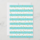 ブルーストライプ ブロンドの少年 初の聖体拝領 サンキューカード (裏面)