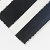 ブルーストライプ&金ゴールド航海のいかり フリースブランケット (角)