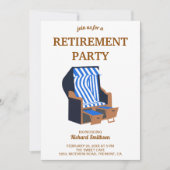 ブルーストランドコルブビーチチェアリタイアメントパーティー 招待状 (正面)