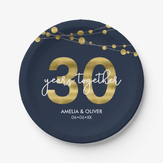 ブルーストリングオブライトズ30周年記念パーティー ペーパープレート (正面)