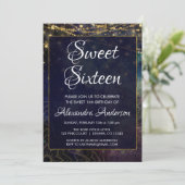 ブルーストリングライトマンダラスウィート16誕生日 招待状 (スタンド正面)