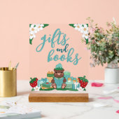 ブルーストロベリーギフトブックベビーシャワー アクリルサイン (ウェディング)