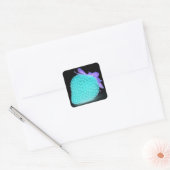 ブルーストロベリーネオンかわいい スクエアシール (封筒)