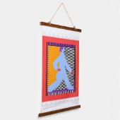 ブルーストロリング姿 吊り下げ型タペストリー (傾斜あり)