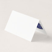 ブルーストロ絵を描ークおよびモダン金ゴールドサンキューカード (裏面)