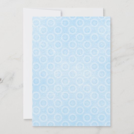 ブルーストークトレインベビーシャワー招待状 招待状 (裏面)