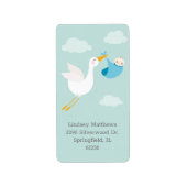 ブルーストークバンドルベビーシャワー差出人住所 ラベル (正面)