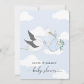 ブルーストークベビーシャワーバイメール招待状 招待状 (裏面)