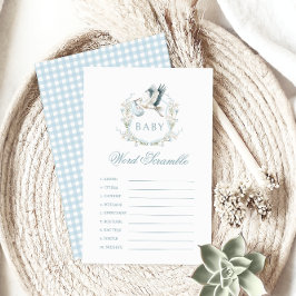 ブルーストーク男の赤ちゃんシャワーワードスクランブルゲーム