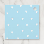 ブルーストーク男の赤ちゃんベビーシャワーありがとう フェイバータグ (裏面)