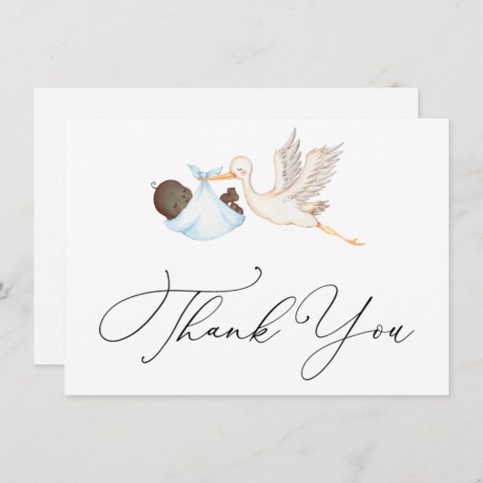 ブルーストーク赤ちゃんシャワーありがとう (正面/裏面)