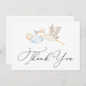 ブルーストーク赤ちゃんシャワーありがとう (正面/裏面)