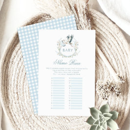 ブルーストーク配信男の赤ちゃんシャワーネームレースゲーム