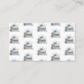 ブルーストーリーブックベビーシャワーベビー エンクロージャーカード (裏面)