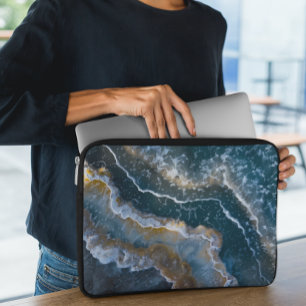 ブルーストーンアゲートルックマクロ写真 ラップトップスリーブ