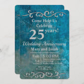 ブルーストーンシルバーアニバーサバーズ招待状 招待状 (正面/裏面)