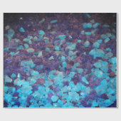 ブルーストーンズ抽象芸術クリスマス誕生日ホリデー ラッピングペーパー (フラット)