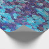 ブルーストーンズ抽象芸術クリスマス誕生日ホリデー ラッピングペーパー (角)