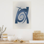 ブルーストーンゾウ ポスター (キッチン)