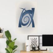 ブルーストーンゾウ ポスター (ホームオフィス)