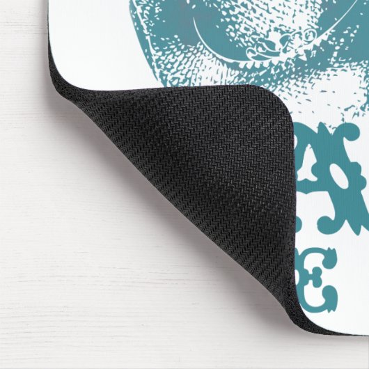 ブルーストーンティール(緑がかった色)ウエスタンホースランチファーム結婚ズ マウスパッド (コーナー)