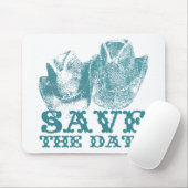 ブルーストーンティール（緑がかった色）ウエスタンホースランチファーム結婚ズ マウスパッド (マウス)