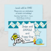 ブルースニップスとスネイルの誕生日パーティー 招待状 (正面/裏面)