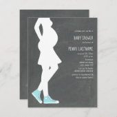 ブルースニーカーズベビーバンプベビーシャワー 招待状 (正面/裏面)