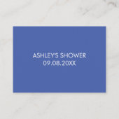 ブルースニーカーベビーの赤ちゃんシャワーのための本を持参 エンクロージャーカード (裏面)