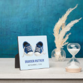 ブルースニーカーベビープラーク、ベビーシューズ写真 フォトプラーク (インサイチュ)